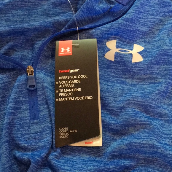 Under Armour ‘Heather Blue’ Long Sleeve Quarter Zip. - Picture 8 of 8